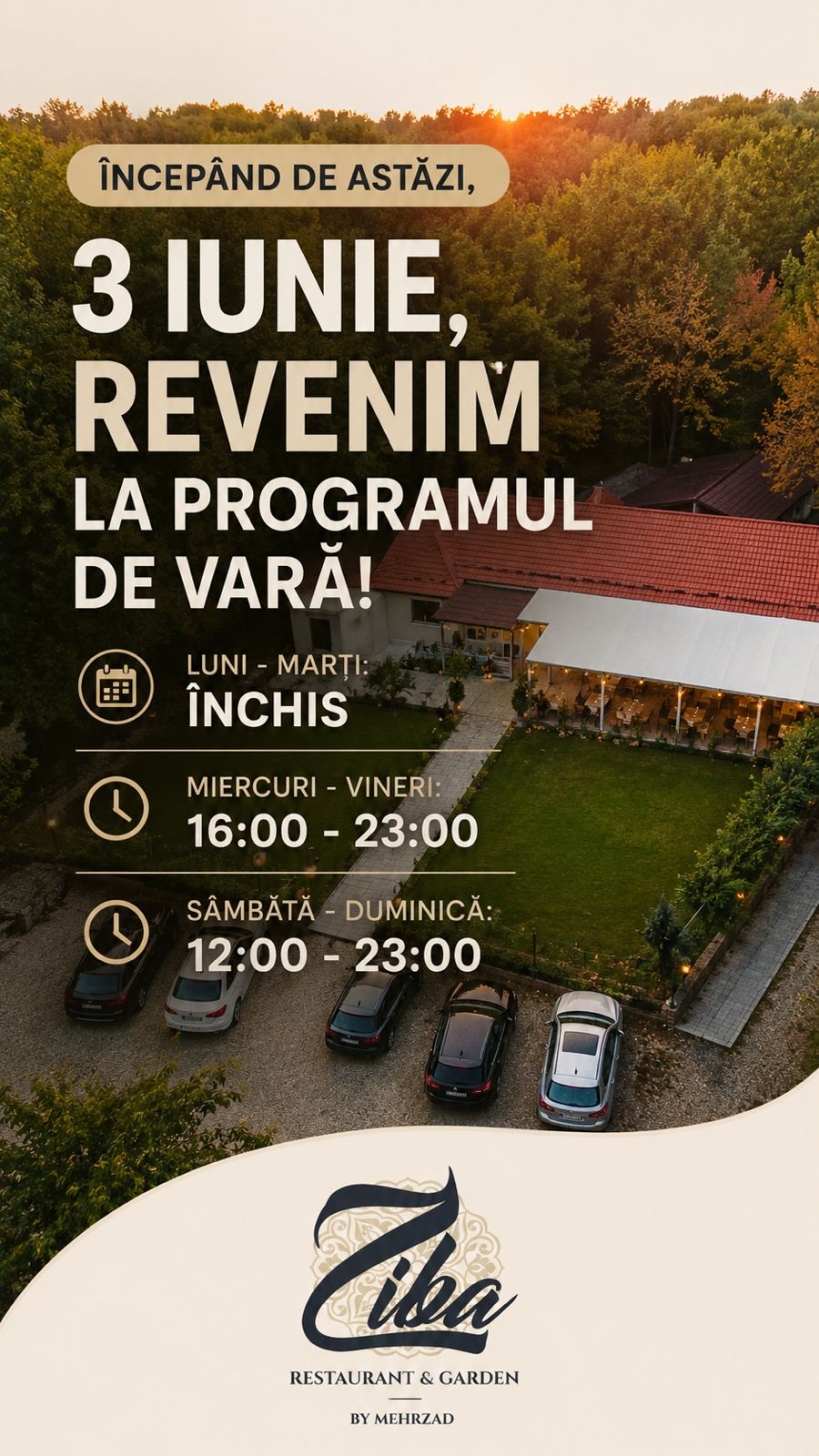 Program de vară Ziba Restaurant 2026